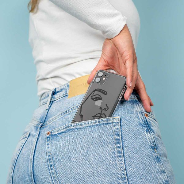 imoshion Design Hülle OnePlus Nord 2 - Line Art Woman Black