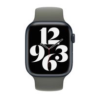 Apple Silikon Solo Loop für das  Apple Watch | 44/45/46/49 mm - Größe 4 - Olive