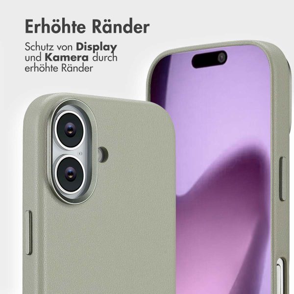 Accezz 2-in-1 Klapphülle aus Leder mit MagSafe Apple iPhone 17 - Light Grey