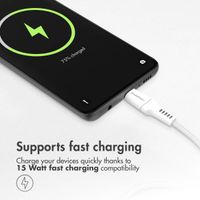 imoshion ﻿Lightning- auf USB-C-Kabel – nicht MFi-zertifiziert – Geflochtenes Gewebe – 1 m – Weiß