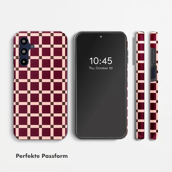 Selencia Vivid Back Cover Samsung Galaxy A16 - Check This Burgundy