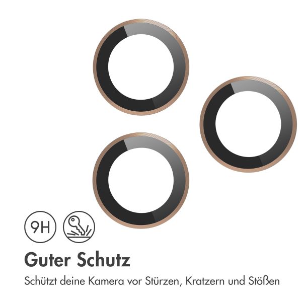 imoshion 2er-Pack Objektivschutz für Kamera für das Apple iPhone 16 Pro / 16 Pro Max - Desert / Titanium