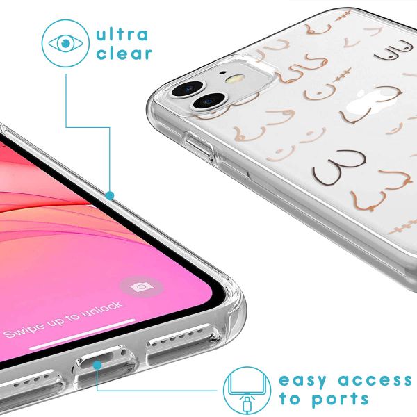 imoshion Design Hülle für das iPhone 11 - Boobs all over - Transparent