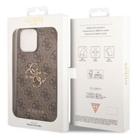 Guess 4G Metal Logo Back Cover Apple iPhone 14 Pro Max - Braun