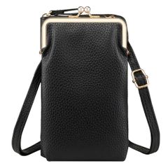 imoshion Vegane Leder-Handytasche Crossbody - Schwarz