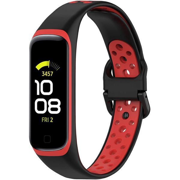 imoshion Silikonband Sport für das Samsung Galaxy Fit 2 - Schwarz / Rot