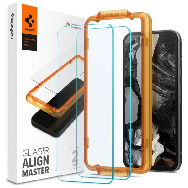 Spigen AlignMaster Full Screen Protector für das Google Pixel 8a - 2 Pack