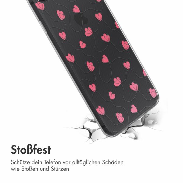 imoshion  Design Hülle für das iPhone SE (2022 / 2020) / 8 / 7 - Dusty Rose Connected Hearts