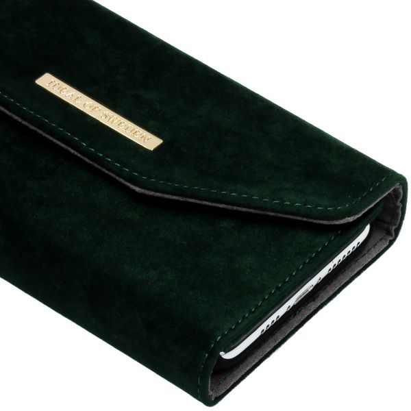 iDeal of Sweden Mayfair Clutch Velvet Grün für das iPhone Xs Max