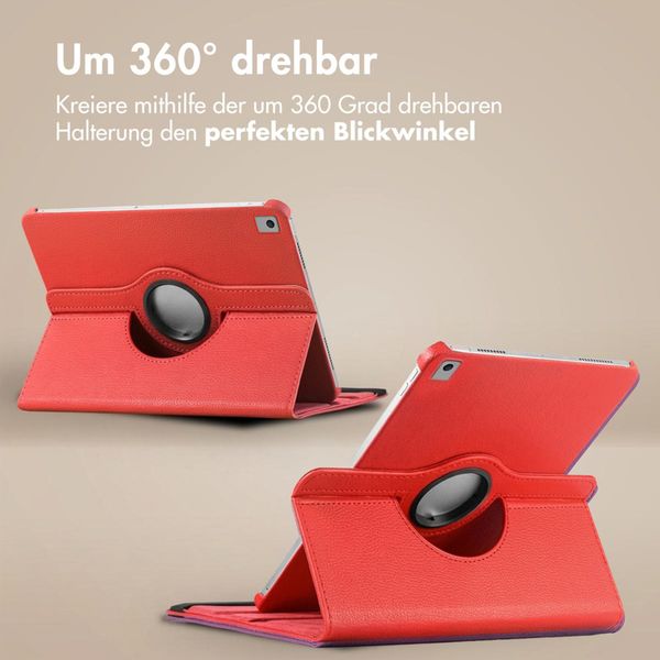 imoshion 360° drehbare Klapphülle Apple iPad 9 (2021) 10.2 Zoll / iPad 8 (2020) 10.2 Zoll / iPad 7 (2019) 10.2 Zoll - Rot