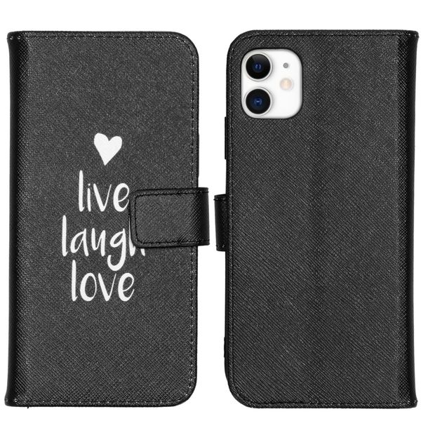 imoshion Design TPU Klapphülle für iPhone 11 - Live Laugh Love