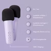 imoshion Sing & Shine Karaoke-Set - Lautsprecher und 2 Mikrofone - Lavender Lilac