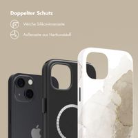 Selencia Vivid Rückabdeckung mit MagSafe Apple iPhone 13 - Marble Light Brown