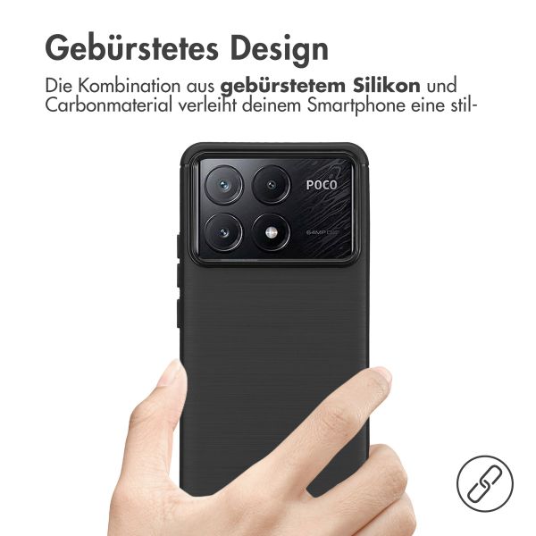 imoshion Brushed Back Cover für das Xiaomi Poco X6 Pro - Schwarz