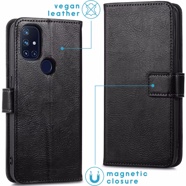 imoshion Luxuriöse Klapphülle OnePlus Nord N10 5G - Schwarz