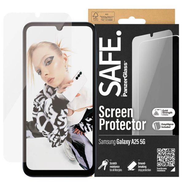 SAFE by PanzerGlass Ultra-Wide Fit Screenprotector inkl. Applikator für das Samsung Galaxy A25 (5G)