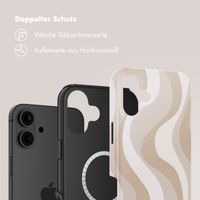 Selencia Vivid Tough Back Cover mit MagSafe für das iPhone 16 - Desert Waves Beige