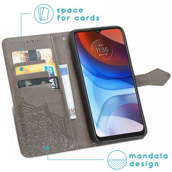 imoshion Mandala Klapphülle Motorola Moto E7i Power - Grau