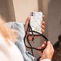 imoshion Design Hülle mit Band für das Samsung Galaxy A41 - White Graphic