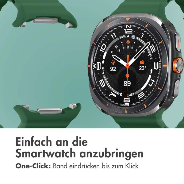 imoshion Ocean Silikonarmband für das  Samsung Galaxy Watch Ultra (2024/2025) - Dunkelgrün
