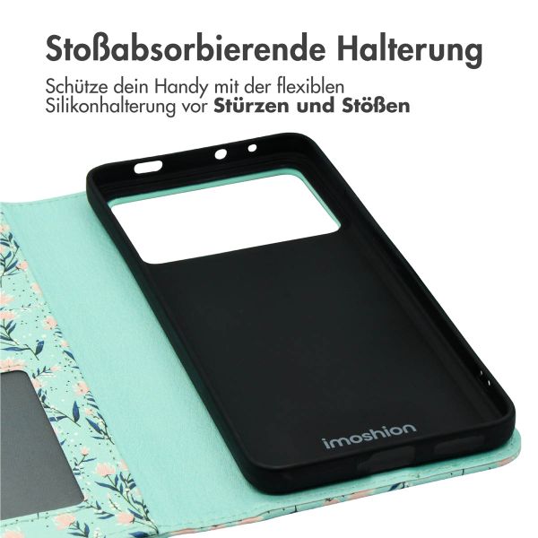 imoshion Design Klapphülle Xiaomi Poco X6 Pro - Blue Flowers