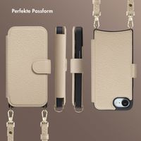 Selencia Riva Bookcase mit MagSafe und Handgelenkband Apple iPhone 16e - Beige