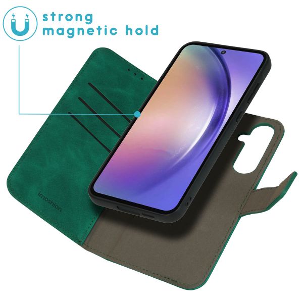 imoshion Entfernbare 2-1 Luxus Klapphülle Samsung Galaxy A55 - Dunkelgrün