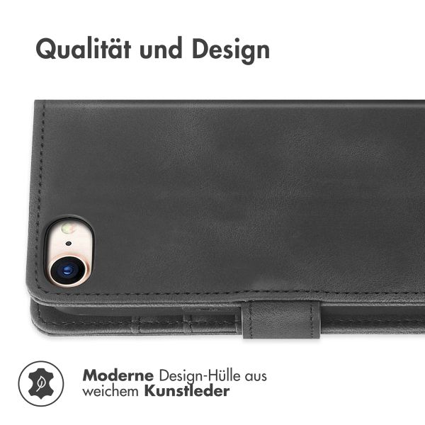 imoshion ﻿Klapphülle mit Kordel für das Apple iPhone SE (2022 / 2020) / 8 / 7 - Schwarz