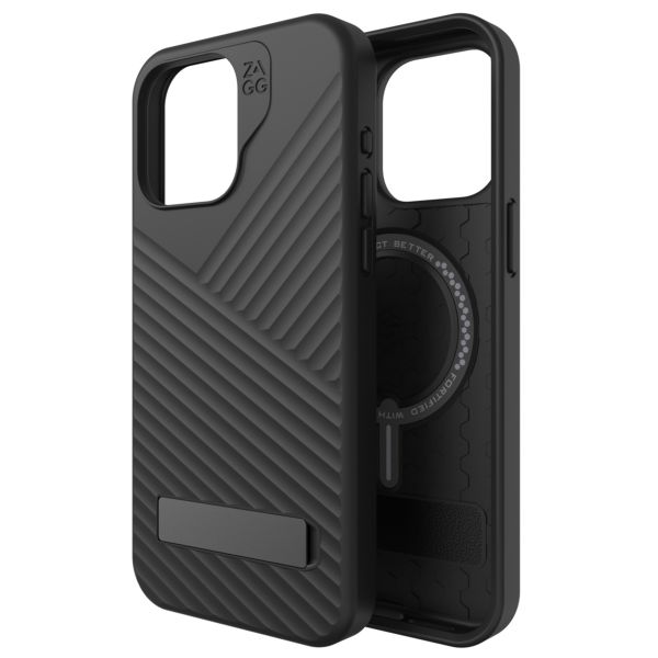 ZAGG Denali Snap KickStand Case mit MagSafe für das iPhone 15 Pro Max - Schwarz