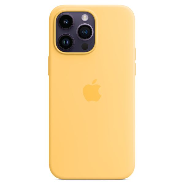 Apple Silikon-Case MagSafe für das Apple iPhone 14 Pro Max - Sunglow