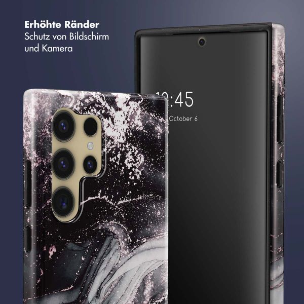 Selencia Vivid Back Cover Samsung Galaxy S24 Ultra - Chic Marble Black