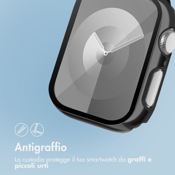 imoshion Full Cover glänzendes Hard Case Apple Watch 7 / 8 / 9 - 41 mm - Schwarz