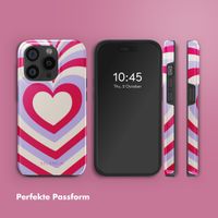 Selencia Vivid Rückabdeckung mit MagSafe Apple iPhone 15 Pro - Double Hearts Rubine Red Lilac