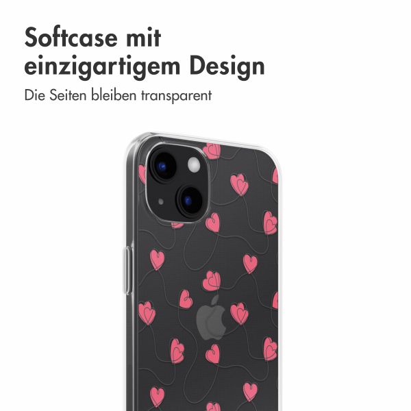 imoshion  Design Hülle für das iPhone 13 - Dusty Rose Connected Hearts