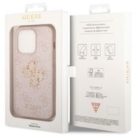 Guess 4G Metal Logo Back Cover für das iPhone 14 Pro - Rosa