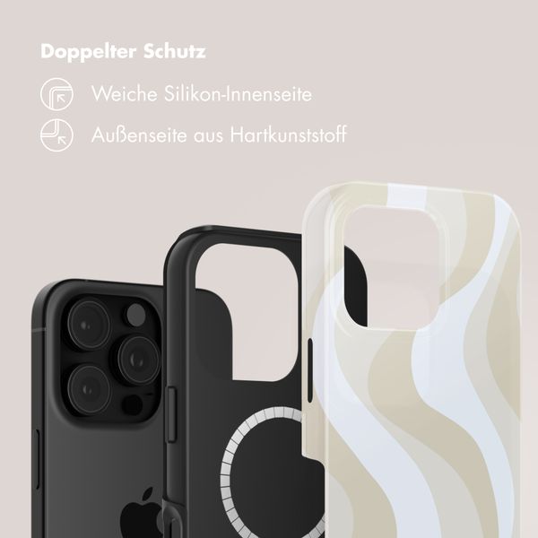 Selencia Vivid Rückabdeckung mit MagSafe Apple iPhone 16 Pro - Desert Waves Beige
