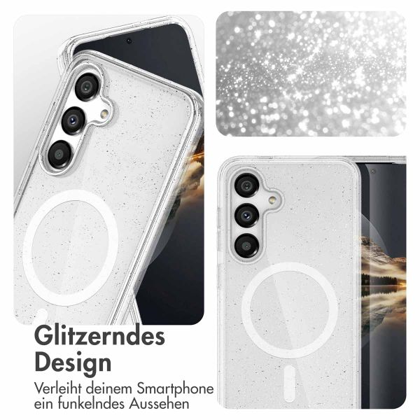 imoshion Sparkle Back Cover mit MagSafe Samsung Galaxy S25 - Glitzer Transparent