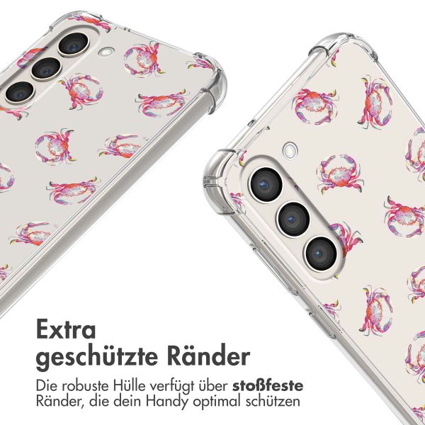 imoshion Design Hülle mit Band Samsung Galaxy S23 - Crab Watercolor