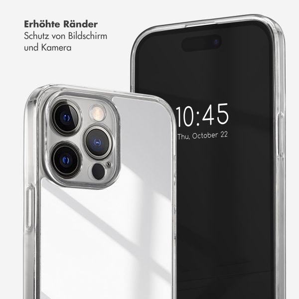 Selencia Mirror Back Cover für das iPhone 14 Pro Max - Hülle mit Spiegel - Silber