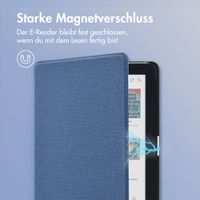 imoshion Canvas Sleepcover Klapphülle für das Kobo Clara Colour / Clara BW / Tolino Shine 5 / Shine Color - Dunkelblau