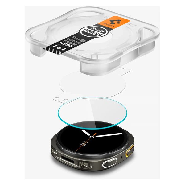 Spigen EZ FIT Glas.tR Displayschutzfolie mit Applikator für Samsung Galaxy Watch 9 / Watch 8 - 40 mm - Transparent
