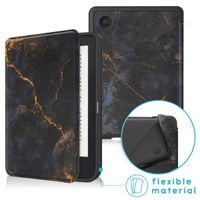 imoshion Design Slim Soft Case Sleepcover für das Kobo Clara 2E / Tolino Shine 4 - Black Marble