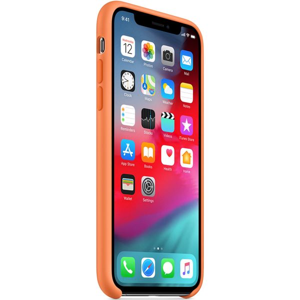 Apple Silikon-Case Papaya für das Apple iPhone Xs / X
