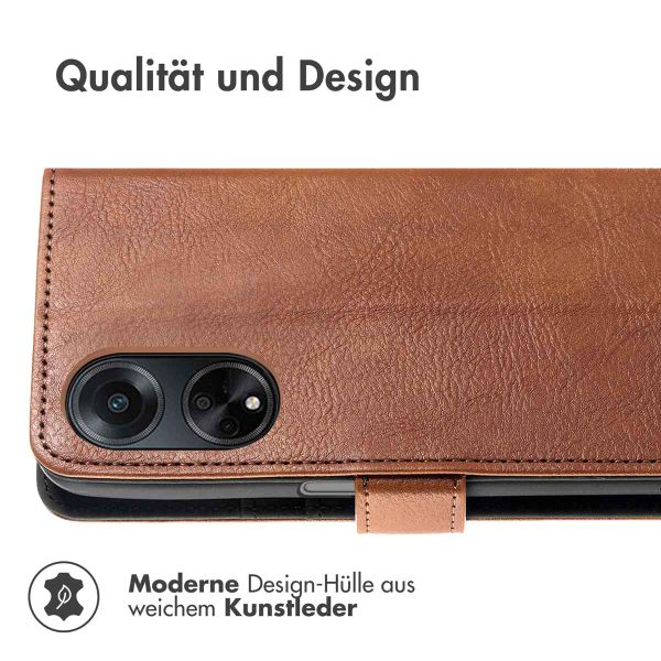 imoshion Luxuriöse Klapphülle Oppo A98 - Braun