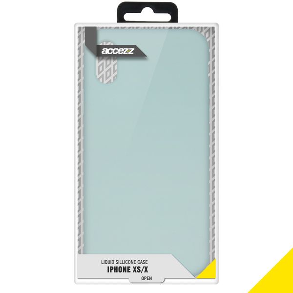 Accezz Liquid Silikoncase Apple iPhone X / Xs - Sky Blue