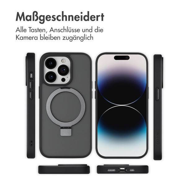 Accezz Ring Stand Backcover mit MagSafe für das iPhone 14 Pro - Schwarz