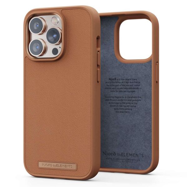 Njorð Collections Genuine Leather Case für das iPhone 14 Pro - Cognac