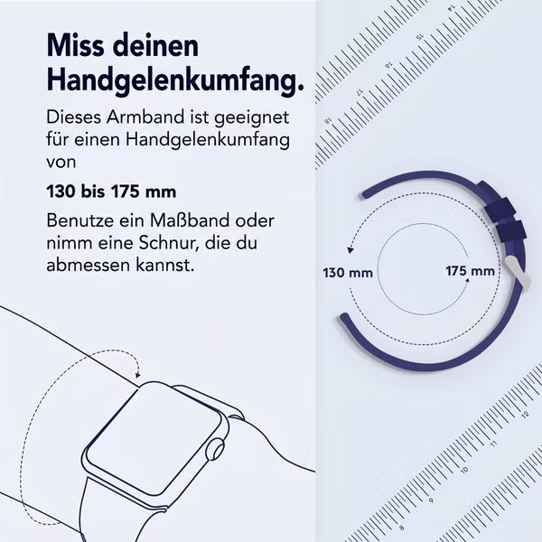 imoshion Silikon-Armband⁺ für  Google Pixel Watch / Watch 2 / Watch 3 / Watch 4 (41 mm) - Größe S - Weiß