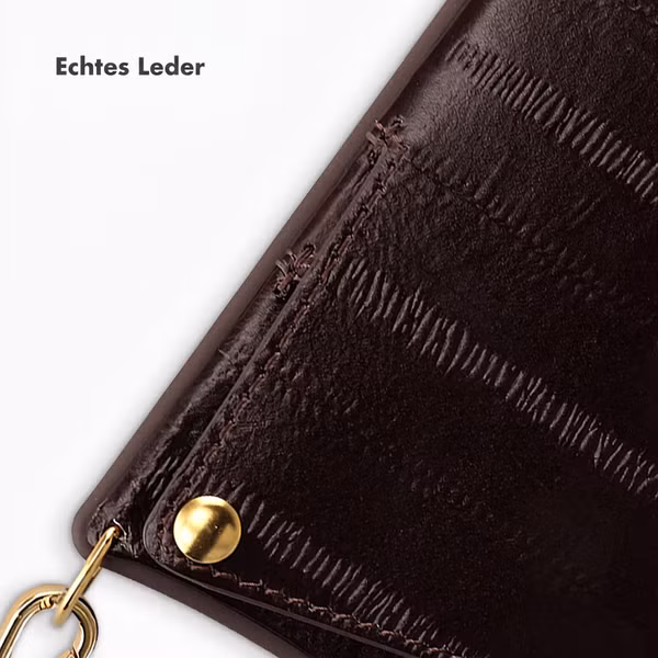 Selencia Nova Echtleder Backcover mit Kartenhalter Apple iPhone 15 - Dark Chocolate