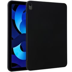 Accezz Liquid Silicone Back Cover mit Stifthalter für das iPad Air 11 Zoll (2025) M3 / (2024) M2 / Air 5 (2022) / Air 4 (2020) - Schwarz